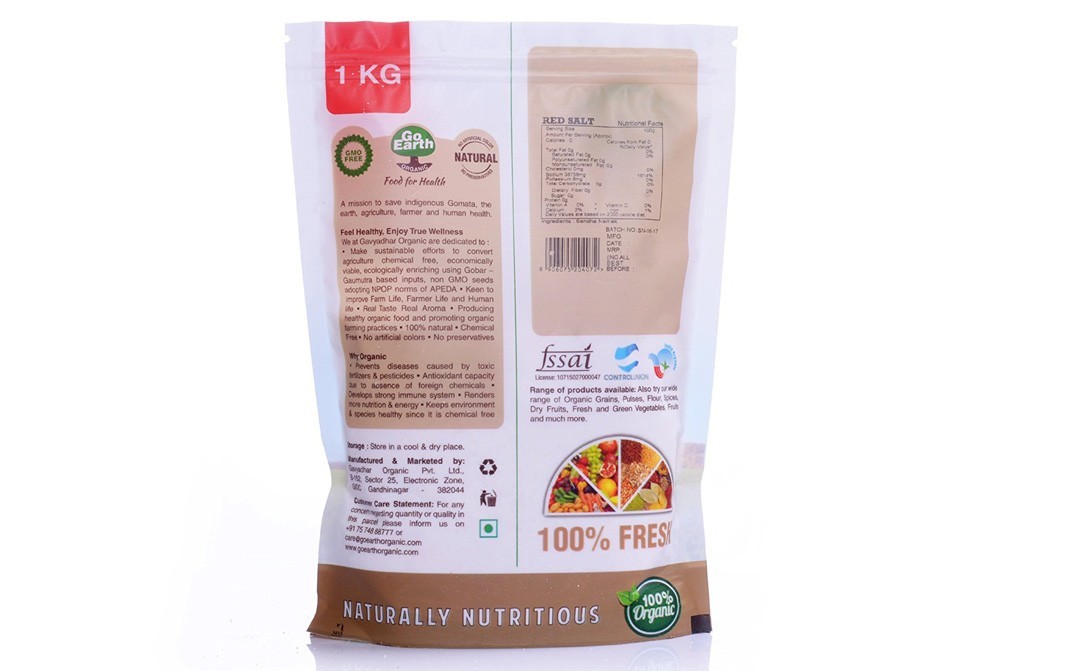 Go Earth Organic Red Salt    Pack  1 kilogram